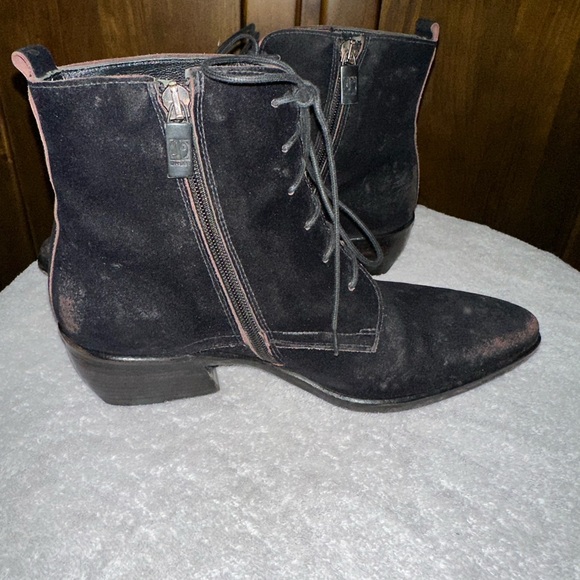 Jo Ghost distressed velvet lace up boots - Picture 5 of 8
